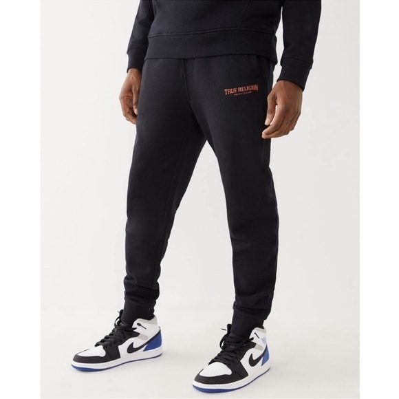 True Religion Black Welt Pocket Jogger Pants Small - Picture 1 of 6